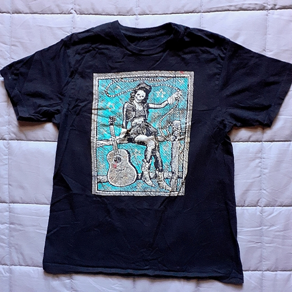 Cowgirl Skeleton Retro Pinup Girl Shirt